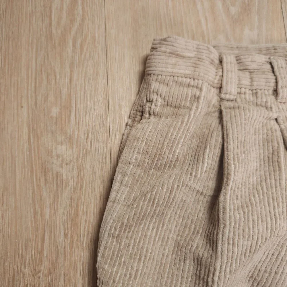 VTG Chaps Ralph Lauren Corduroy Pants Mens 38x32(36x30) Beige Cuffed Casual 90s